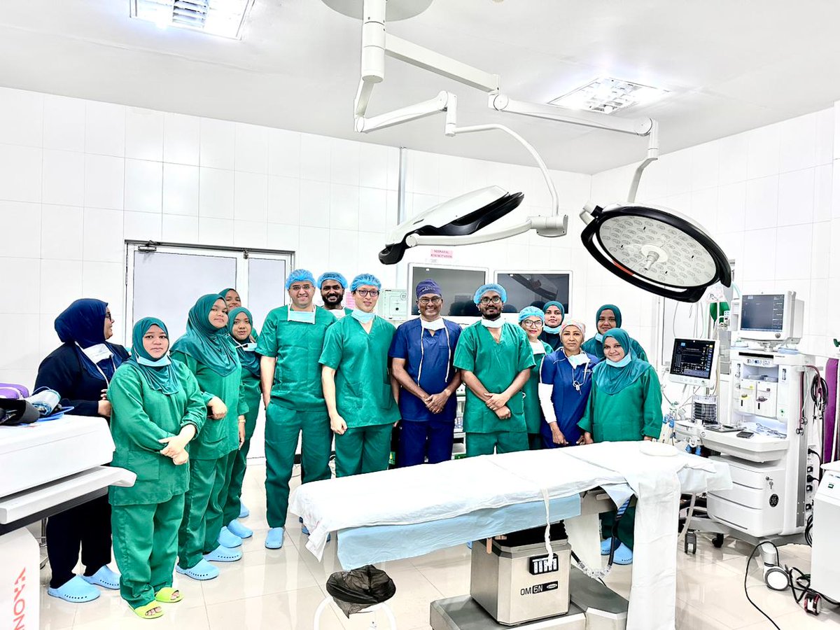 GRH_MV's tweet photo. Today we inaugurated minimally invasive surgeries at GRH by successfully performing 2 surgeries.
We extend our special gratitudes to IGMH surgical team for all their support in making this happen.

@igmhmv 
@presidencymv
@Medsilk_Mdv https://t.co/cY9NnHeCP4