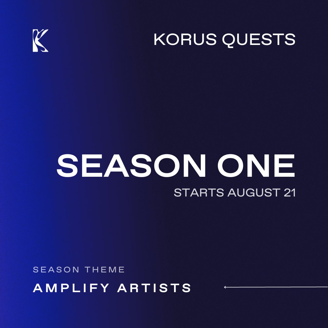 KORUS_AI's tweet photo. 𝗖𝗔𝗟𝗟𝗜𝗡𝗚 𝗔𝗟𝗟 𝗤𝗨𝗘𝗦𝗧𝗘𝗥𝗦 📢

Season one 'Amplify Artists' starts today. Here's what you need to know. ⬇️ https://t.co/JDBr32qkyV