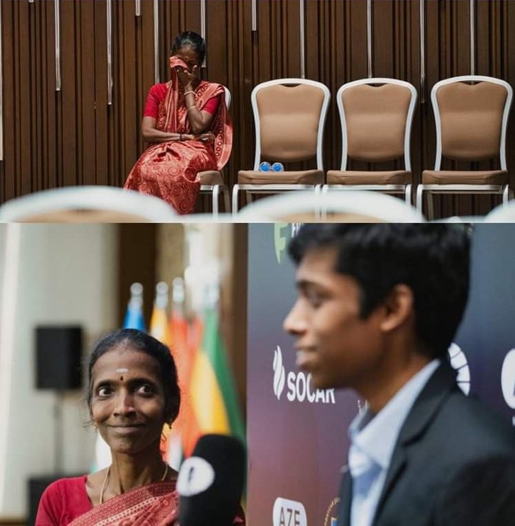 Praggnanandhaa into the finals of #FIDEWorldCup2023! 🔥

Proud moment for him, his parents and all of us! 🙏🏽