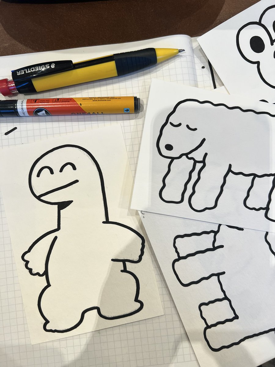 22日(火)13時半〜15時在廊します ポストカード原画、追加します!  #NEWFRIENDZOO