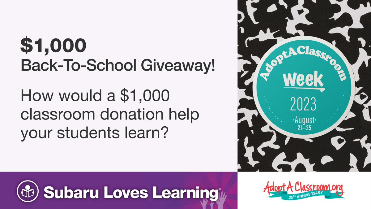 AdoptAClassroom.org tweet media