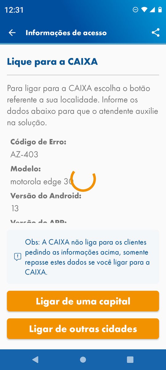 ICavedini's tweet photo. e ai @Caixa vai demorar quanto tempo pra resolver isso? bah, quade toda semana tem um stress com esse app de vcs.
#caixaeconomica #foradearea https://t.co/YHbxzZUa2v