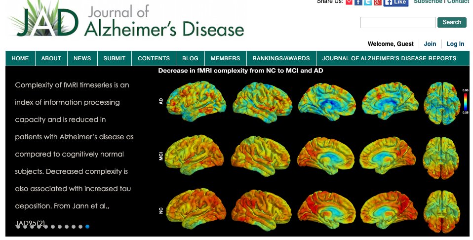 #ArticleAlert : new paper out in #JAD. We report on association between #tau #PET and #fMRI #complexity in two cohorts of #alzheimersdisease. content.iospress.com/articles/journ… #Medicine #neuroimaging #neuroscience #AcademicTwitter #sciencetwitter