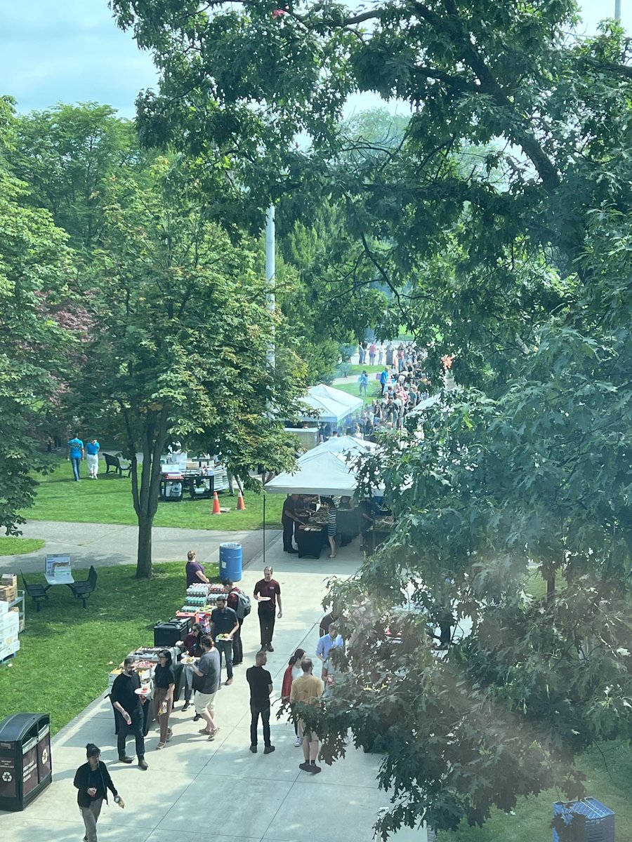 Exciting day ⁦@McMasterU⁩! Our annual staff picnic is taking place! Looks like a great turn out! This is a chance to thank our amazing campus personnel for all of their hard work! The sun came out just in time!!! #WorkPerk #ThankYou #Grateful 🙏🥳☀️