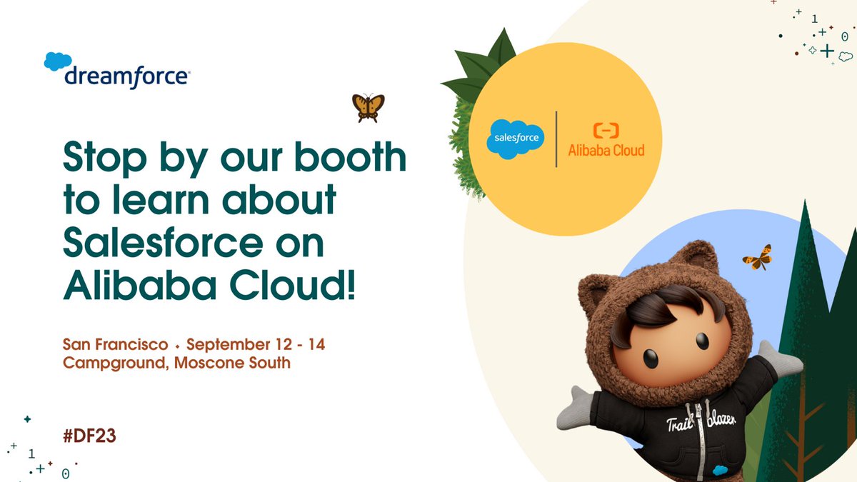 Alibaba Cloud (@alibaba_cloud) on Twitter photo Attending Dreamforce? Be sure to stop by our Salesforce | Alibaba Cloud Strategic Partnership Booth to learn how to get ready for Sales Cloud, Service Cloud & <a href="/salesforce/">Salesforce</a> Platform on #AlibabaCloud in China! Explore product demos, theater sessions & more ways to get involved! Attending Dreamforce? Be sure to stop by our Salesforce | Alibaba Cloud Strategic Partnership Booth to learn how to get ready for Sales Cloud, Service Cloud & <a href="/salesforce/">Salesforce</a> Platform on #AlibabaCloud in China! Explore product demos, theater sessions & more ways to get involved!