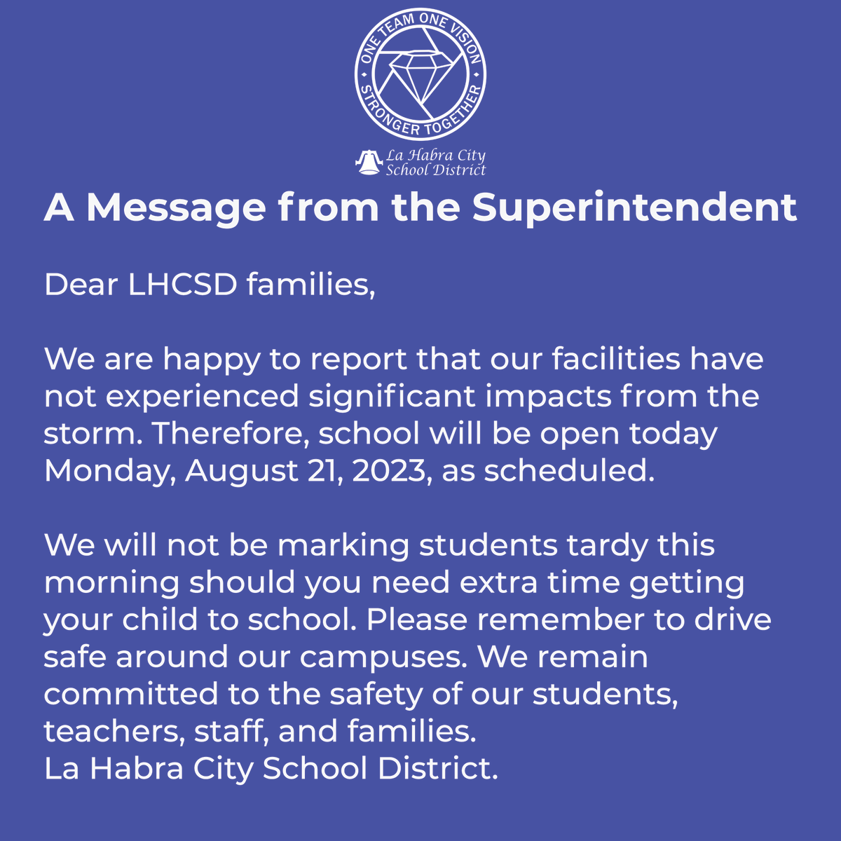 La Habra Schools tweet media