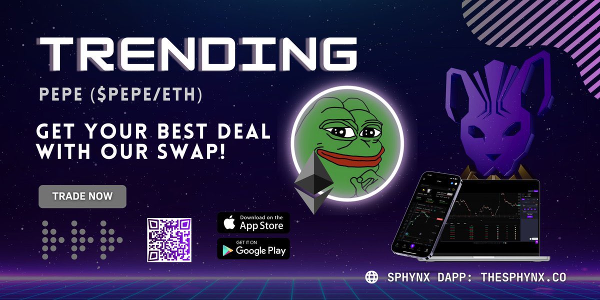 MsYoungBoS's tweet photo. @Vaask13 Degen at heart? We understand, and that's why we have all the tools you want in one place. Whether you are trading $PEPE, or anything really, across 18 chains with aggregation and charts so you can be absolutely sure you got the best deal. 

https://t.co/B7amRfgVED…

#SphynxLabs https://t.co/KIJx7zUBr3
