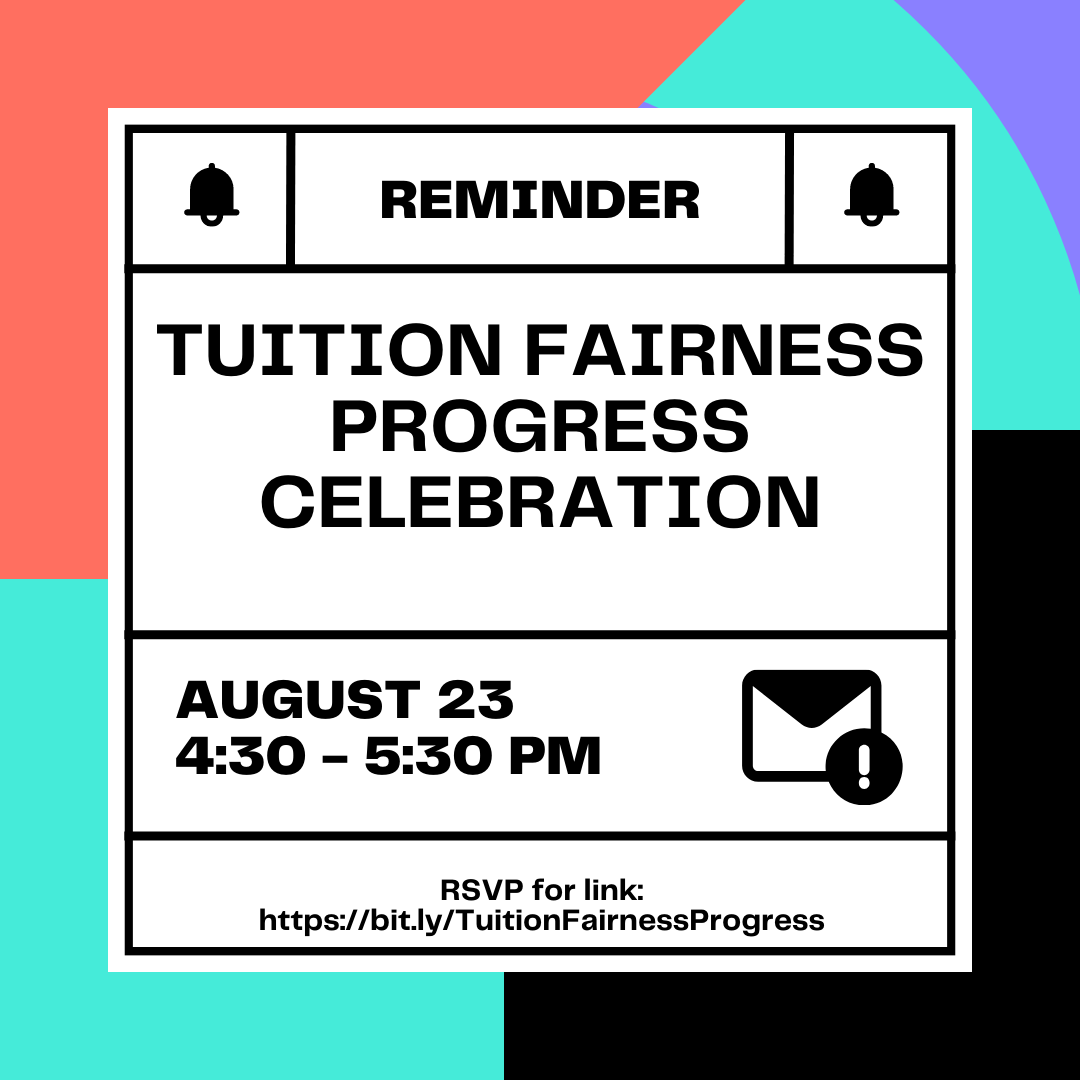 OurTurnNC's tweet photo. Don't forget! Our Tuition Fairness Progress Celebration on 8/23 at 4:30 pm! RSVP: https://t.co/ymzTFXIgeA https://t.co/fdThGlDZMV