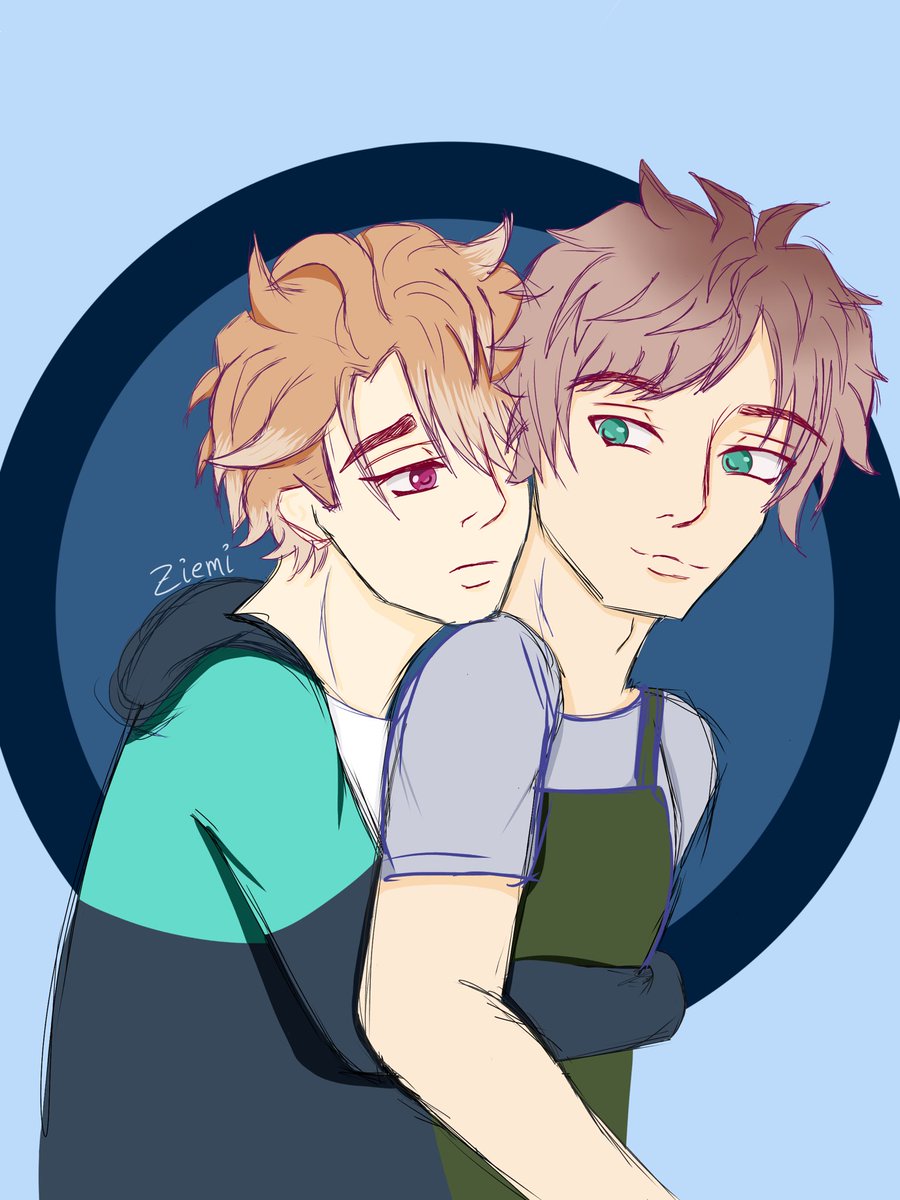 IneffableOtter's tweet photo. This was supposed to come out yesterday, but well I forgot ^^‘
So here they are now! A bit of ItaTsuzu to start off the week :3
 #a3rarepairs2023 https://t.co/4QGSFgDxqV