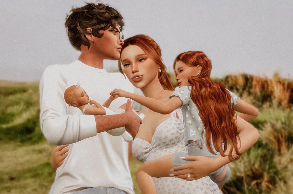 SimsGrown's tweet photo. Today's FAMILY OF THE DAY goes out to @thefaeriesims for this beautiful family 🥹😘♥️🫶🏻 They look so happy! The creator captured such a wonderful moment 🥹! 

Please go visit their page, share some love, &amp; follow!  XOXO 💋 
- @sashakay907 

#coupleoftheday #simsgrown #sims https://t.co/svPPy2ttID