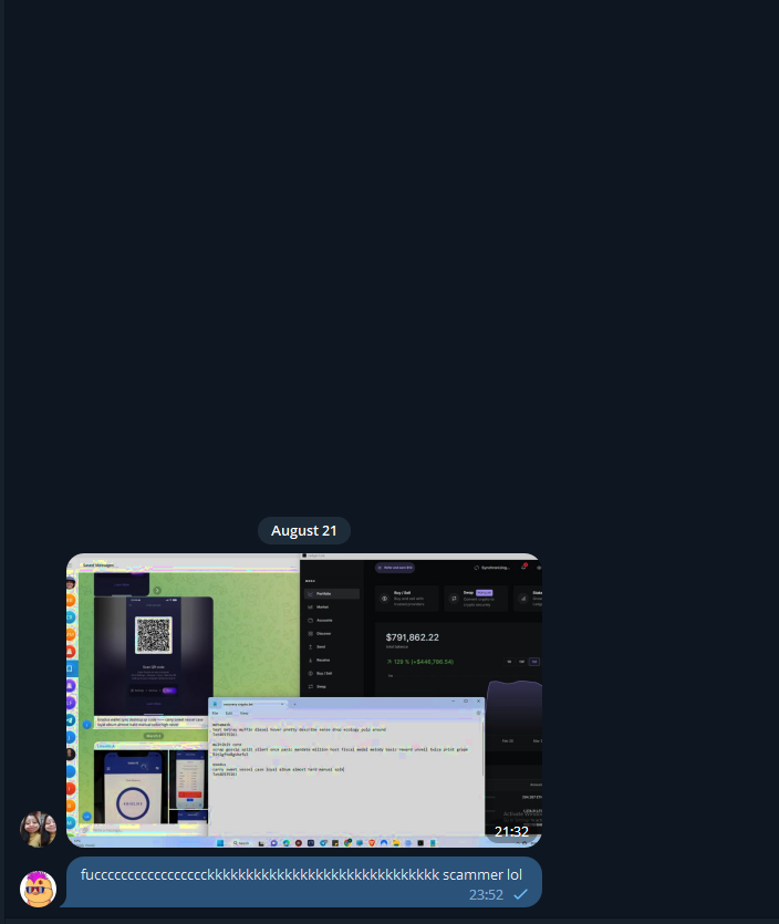 xcoreeth's tweet photo. Jika ada seseorang mengirimkan anda pesan di telegram mmemonic atau pharse, jangan pernah masukkan di wallet anda mennginputnya. Jangan pernah , jika tidak semua aset anda akan hilang. 
Saya pernah terjebak hal hal seperti ini beberapa bulan yang lalu 
#scammer #sweeperbot https://t.co/wcidt1m08S