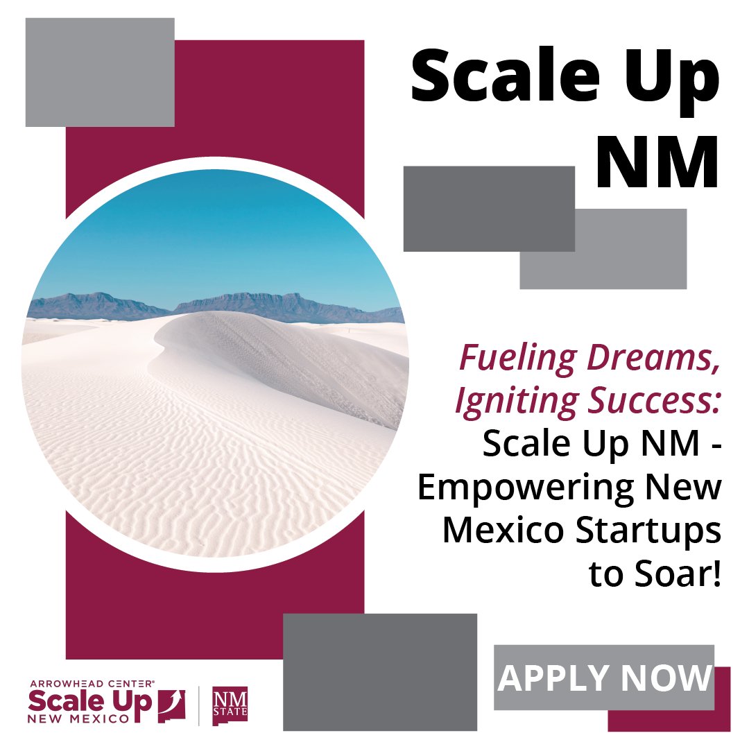 Calling New Mexico startups! 🚀 Ignite growth with Scale Up NM. 🌟 Empowering resources - mentorship 🤝, coaching 🎯, training 🎓, networking 🌐. Fueling early-stage startups for long-term success. Join us! 🔥 Apply now: docs.google.com/forms/d/e/1FAI… #StartupEmpowerment