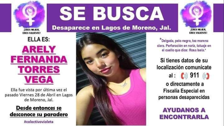 GlodeJo07's tweet photo. También nos hace falta Arely Fernanda Torres Vega, adolescente de 16 años desaparecida en Lagos de Moreno, Jalisco (así es otra desaparición más en Jalisco) el 28 de abril. 
A Arely la sacaron a la fuerza de su trabajo y la llevaron a su casa para despedirse de su familia.
La familia interpuso su denuncia para reportar la desaparición de Arely Fernanda pero la @FiscaliaJal después de casi 4 meses, no les ha dado ninguna noticia sobre el caso.  
Si la fiscalía no ayuda, ayudemos nosotros.
Difundan para que más gente sepa sobre Arely.
