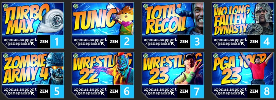 Part 2 of 6: It's been a while since we posted to social media, so here's 48 new &amp; updated Cronus Zen GamePacks to make up for it 😄

Here are the new GamePacks: 16 of 48