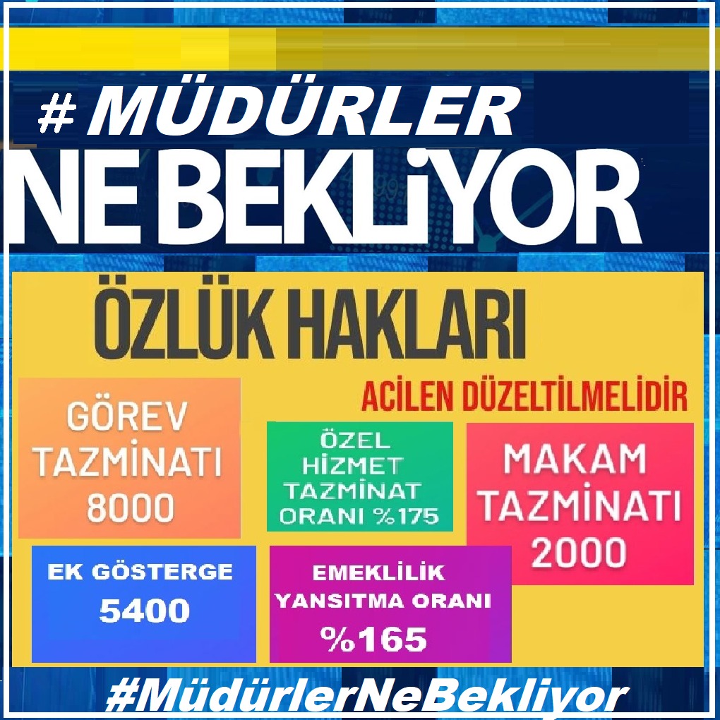 #MüdürlerNeBekliyor #MemurHakkınıİstiyor
#ŞubeMüdürlerineMakamGörevTazminatı  

MAKAM GÖREV TAZMİNATI ALMAYAN TEK İDARECİ GRUBU "ŞUBE MÜDÜRLERİ” UNUTULMASIN  <a href="/RTErdogan/">Recep Tayyip Erdoğan</a> <a href="/dbdevletbahceli/">Devlet Bahçeli</a> <a href="/isikhanvedat/">Prof. Dr. Vedat Işıkhan</a> <a href="/csgbakanligi/">T.C. Çalışma ve Sosyal Güvenlik Bakanlığı</a> <a href="/_aliyalcin_/">Ali YALÇIN</a> <a href="/MemurSenKonf/">Memur-Sen</a> <a href="/HBTONBUL/">HACI BAYRAM TONBUL 🇹🇷</a> <a href="/_cevdetyilmaz/">Cevdet Yılmaz</a>  <a href="/memetsimsek/">Mehmet Simsek</a>