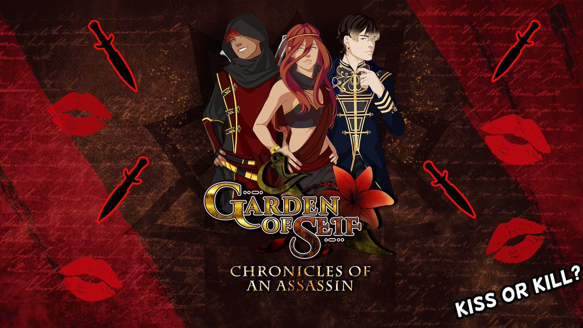 FoxdriftStudios's tweet image. Garden of Seif, an assassin otome visual novel, is a homage to all the enemies-to-lovers fans out  there. I made this game for myself and my best  friends because we love this stuff! 

 🗡️Assassins❤️Romance ⛵️Adventure ✨Choices

Coming Soon store.steampowered.com/app/1926650/Ga…