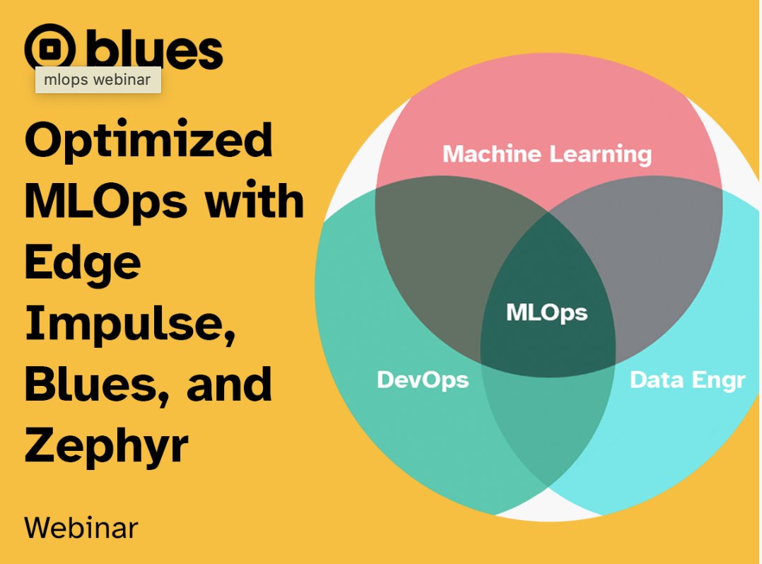 ZephyrIoT's tweet photo. Learn how to deploy a #TinyML project using @EdgeImpulse &amp; #ZephyrRTOS &amp; more in this @buildwithblues #webinar on Aug 31 at 8 am PT with speakers @kartben @RobLauer @tjvantoll @david_tischler_  Eoin Jordan &amp; Zak Fields! Register here: https://t.co/ldxcaTlb6O @ZephyrIoT https://t.co/xERlqRsF5m