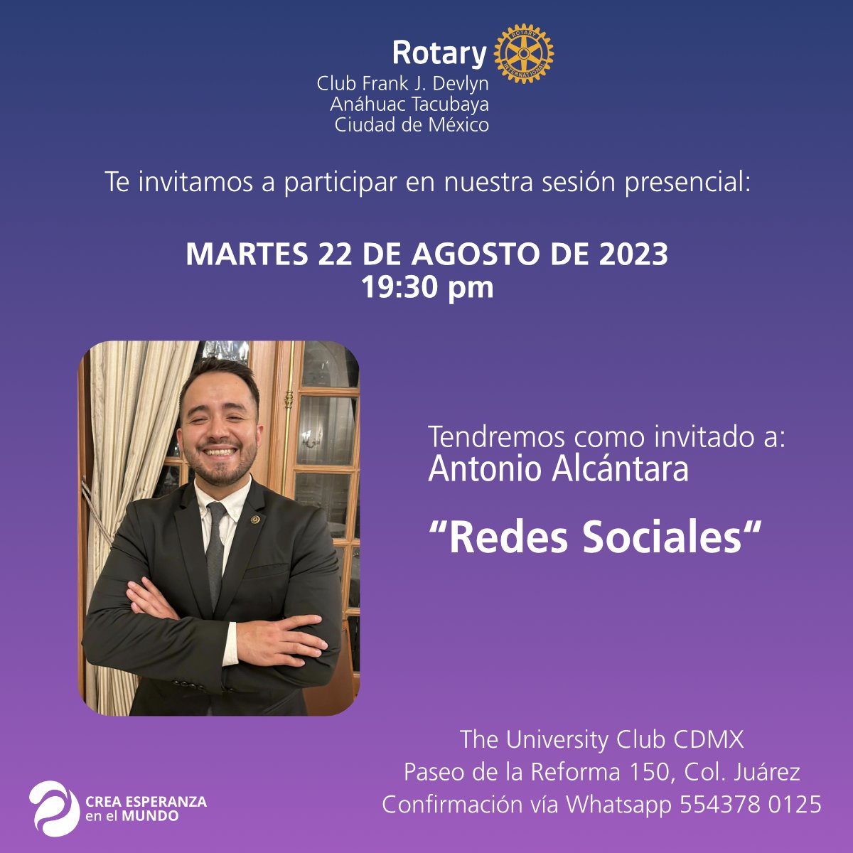 RotaryAnahuacT's tweet image. #SomosRotary #ClubFrankDevlynAnahuacTacubaya #creaesperanzaenelmundo