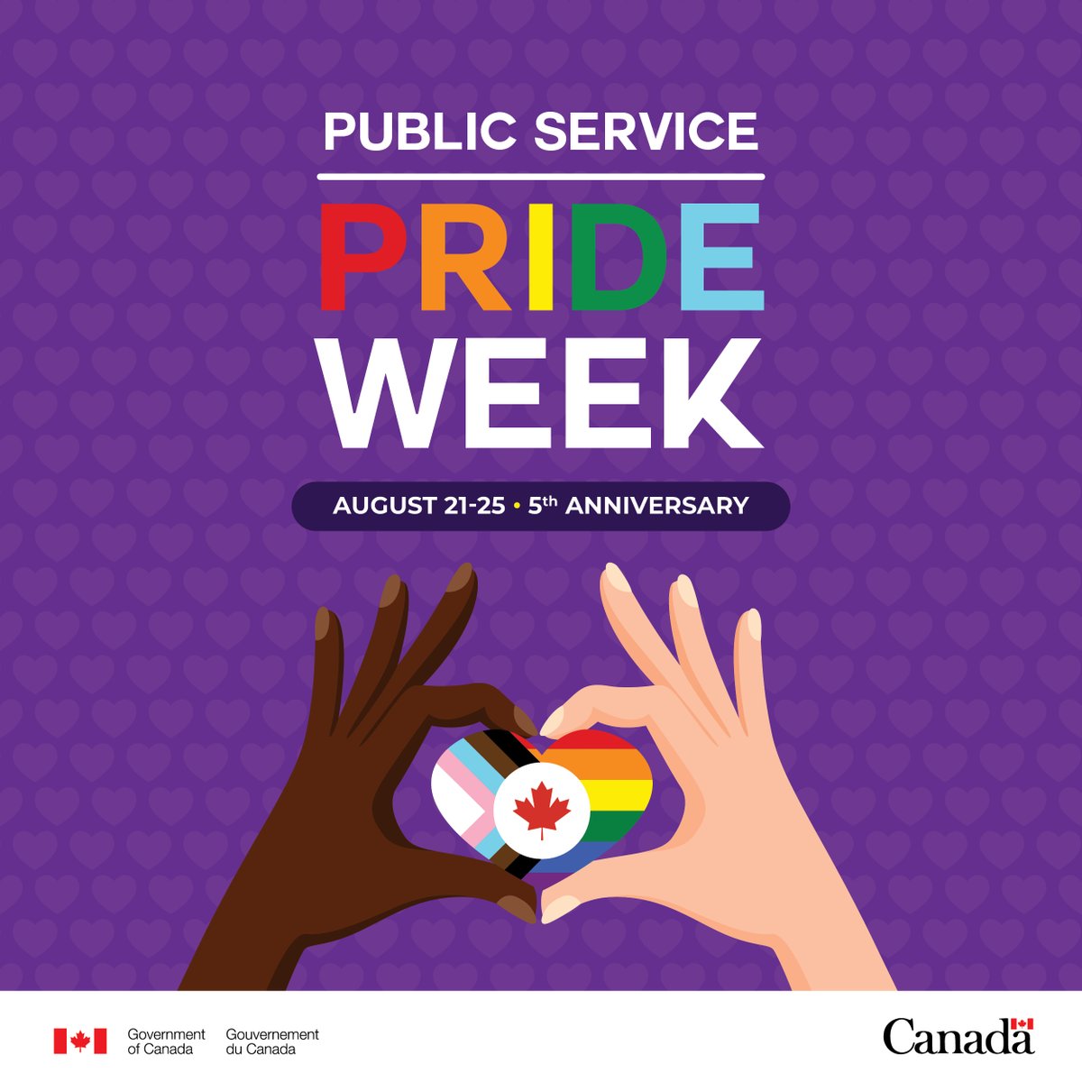 PrivyCouncilCA's tweet photo. Happy Public Service Pride Week! Let’s celebrate the diversity and hard-fought victories of the 2SLGBTQIA+ communities within the public service, and recognize public servants with intersecting experiences. https://t.co/7cGYp56Vev