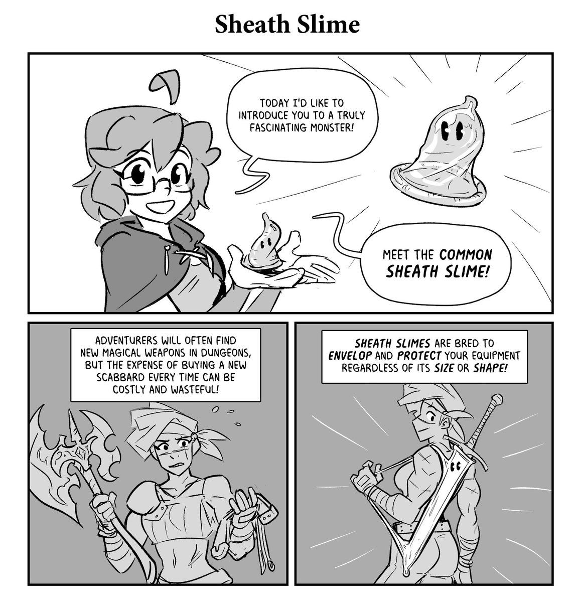 spicymancer's tweet photo. Monster Researcher Eclair studies a new breed of slime. https://t.co/GKUIa0Rylp