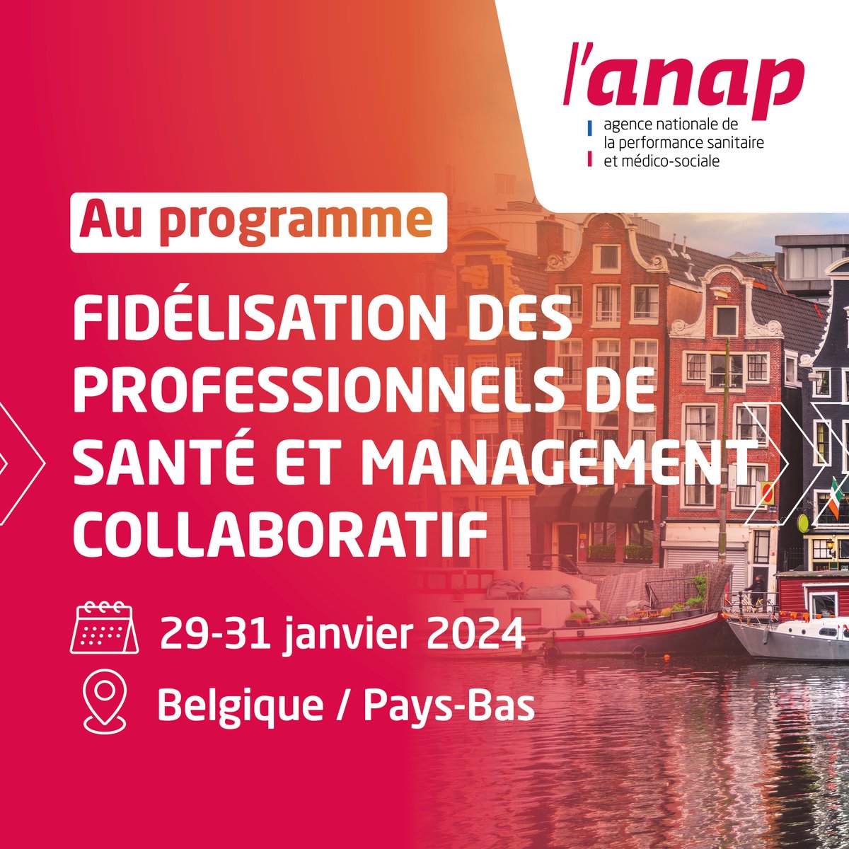 Voyager en apprenant : le pari de l'Anap ! 

🏥 2 à 3 jours d’immersion dans des établissements en France/Europe ;
🤝 Des échanges avec vos pairs ;
💡 La découverte d’innovations à implanter dans vos structures. 

En savoir +👇 anap.fr/s/evenement?ev…