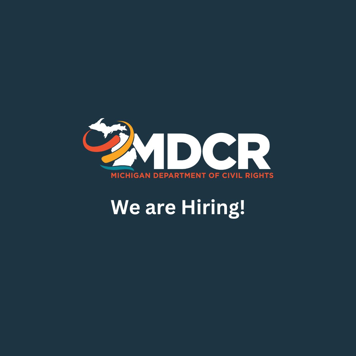 MiCivilRights's tweet photo. Want to work with MDCR? We have two job postings closing this week. The Departmental Technician within our Community Engagement Division closes today - 8/22/23. The Reasonable Accommodation Specialist position closes this Thursday 8/24/23. https://t.co/SLkjRMC92P #MIGovJobs https://t.co/4YQFJI9kGu