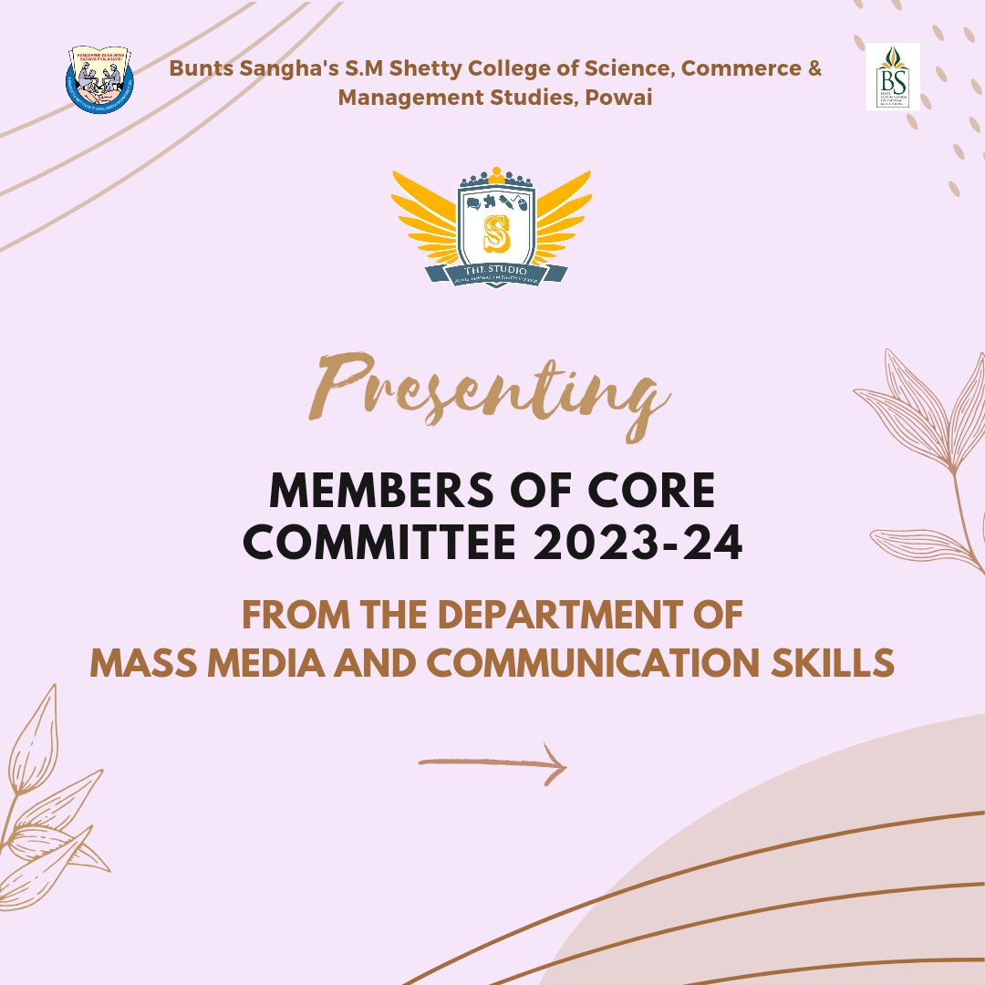 smshettybammc's tweet photo. Congratulations on becoming the Members of Core Committee 2023-24 from the Department of Mass Media and Communication Skills. We are proud of you! 🎉
#powai #bammc #new #bmm #powainews #universityofmumbai #bammc #media #journalism #mumbai #smshetty @powainews @KalpanaRaiMenon https://t.co/mVBmi2lXEh