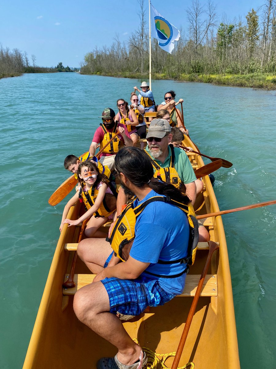 LSWConservancy's tweet photo. Riverfest 2023

Interpretive tours offered in our Gitchi jiimaan (big canoe) include experiences of passing ships on the St Marys River. An original Great Lakes highway for thousands of years. https://t.co/G1EO1a6vxL