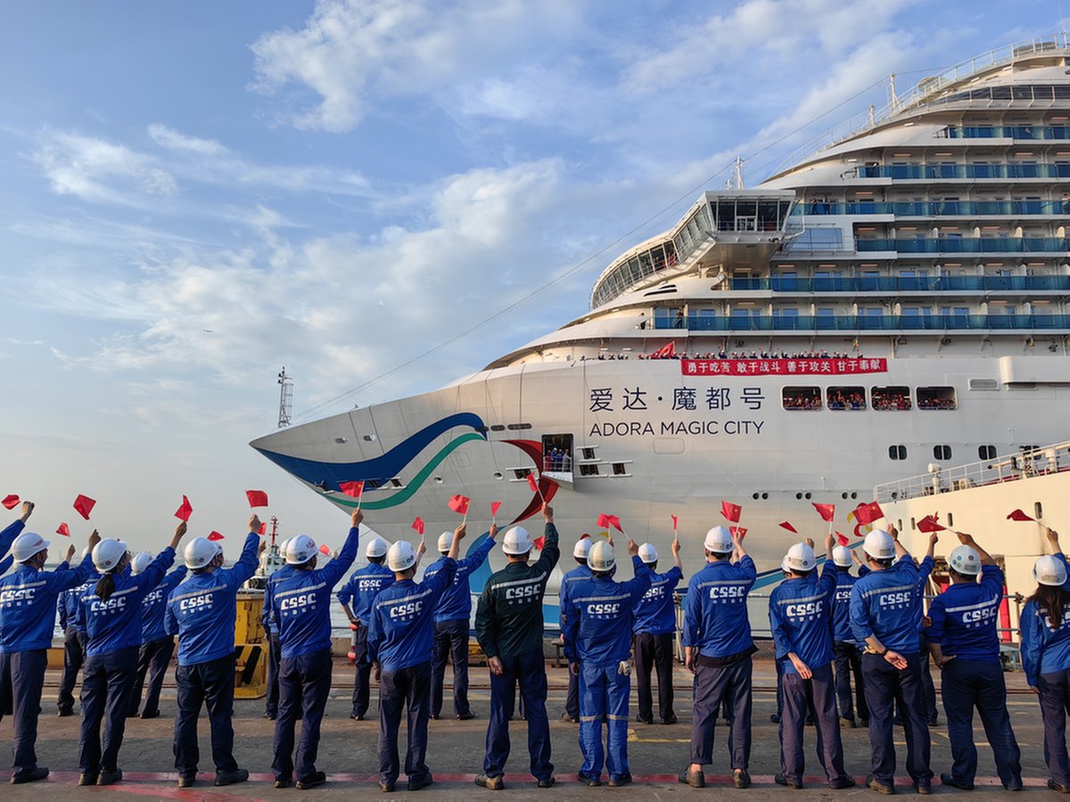 🇨🇳 has picked all the three 'pearls in the crown' in the #shipbuilding industry by promoting #high-quality development of the area. 
#China #CruiseShip #LNGCarrier #aircraftcarrier 
🔗chinadaily.com.cn/a/202308/21/WS…