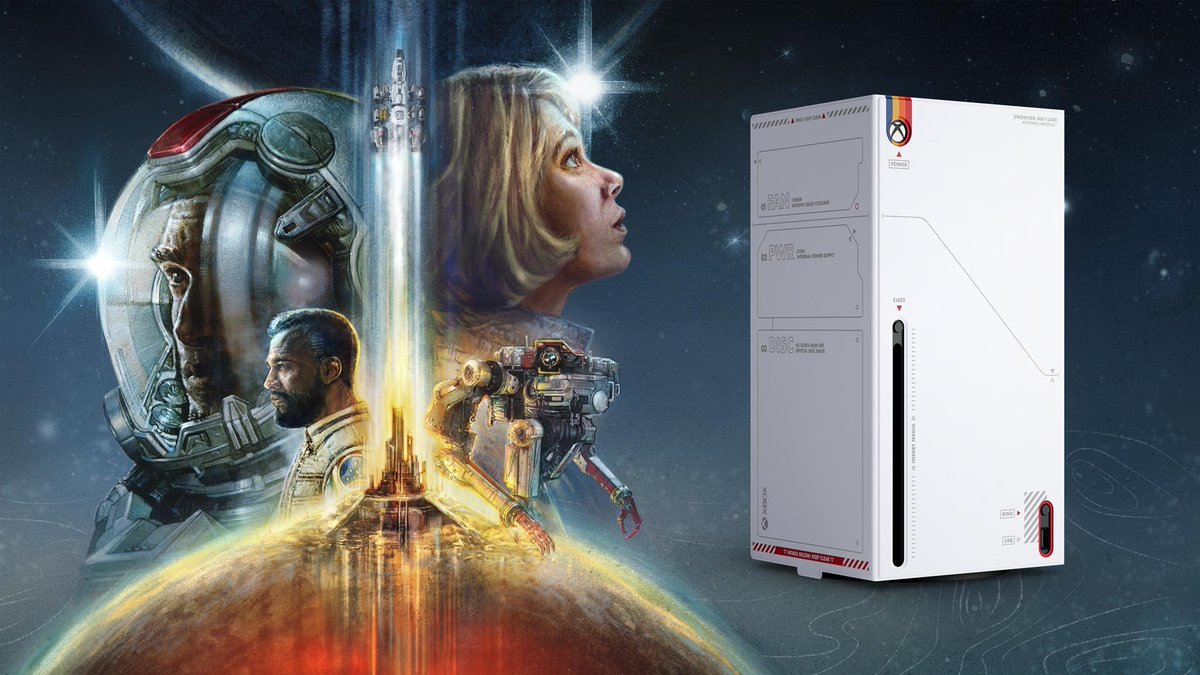 Wario64's tweet photo. Microsoft announces Xbox Series X Console Wraps starting with a Starfield design and more ($49.99/$44.99), up for preorder at MS Store https://t.co/tdAkEL0G1A

more info: https://t.co/IB5WuaZ14g https://t.co/1ciPSudWTr