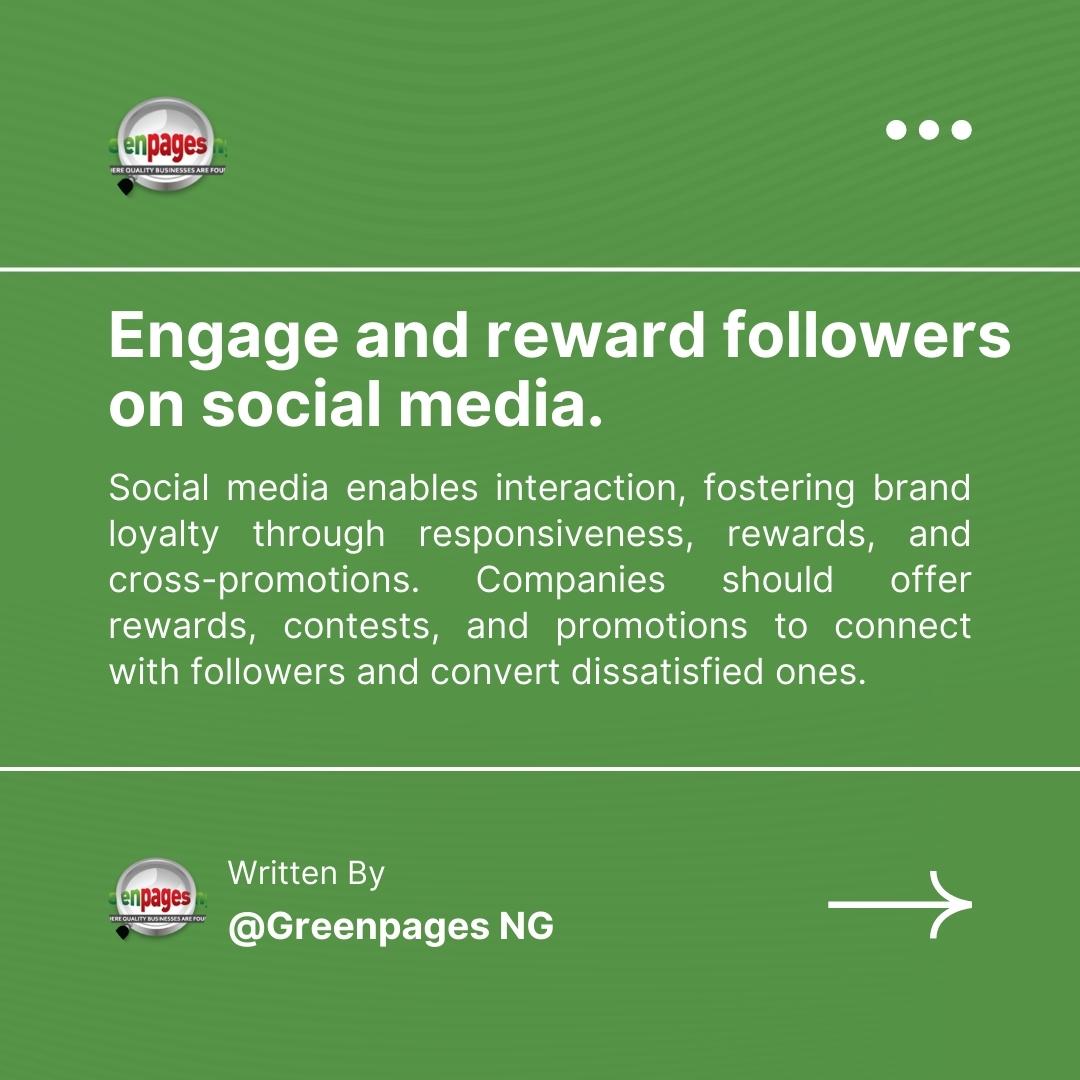Greenpagesng's tweet photo. 📢 Unlock the power of social media 🚀 to boost brand loyalty. Discover 5 🔑 tips to engage your audience, build trust, and create a loyal following. In this post, we'll reveal 3 game-changing strategies. Stay tuned for part two! #SocialMediaMarketing #BrandLoyalty https://t.co/Itp6S75C7c