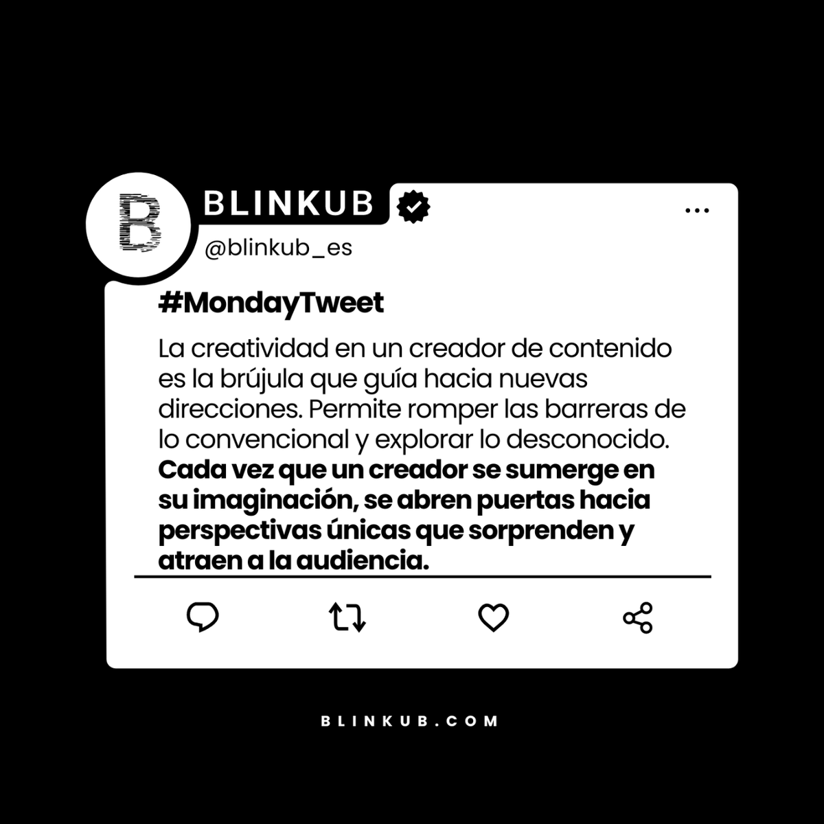 ¡La creatividad es la clave! Como creador de contenido, es nuestra varita mágica . Nos lleva de lo común a lo extraordinario. La creatividad no solo es belleza visual, sino autenticidad que nos diferencia. Cada idea es un imán que atrae miradas. ¡Inspira, innova y impacta!