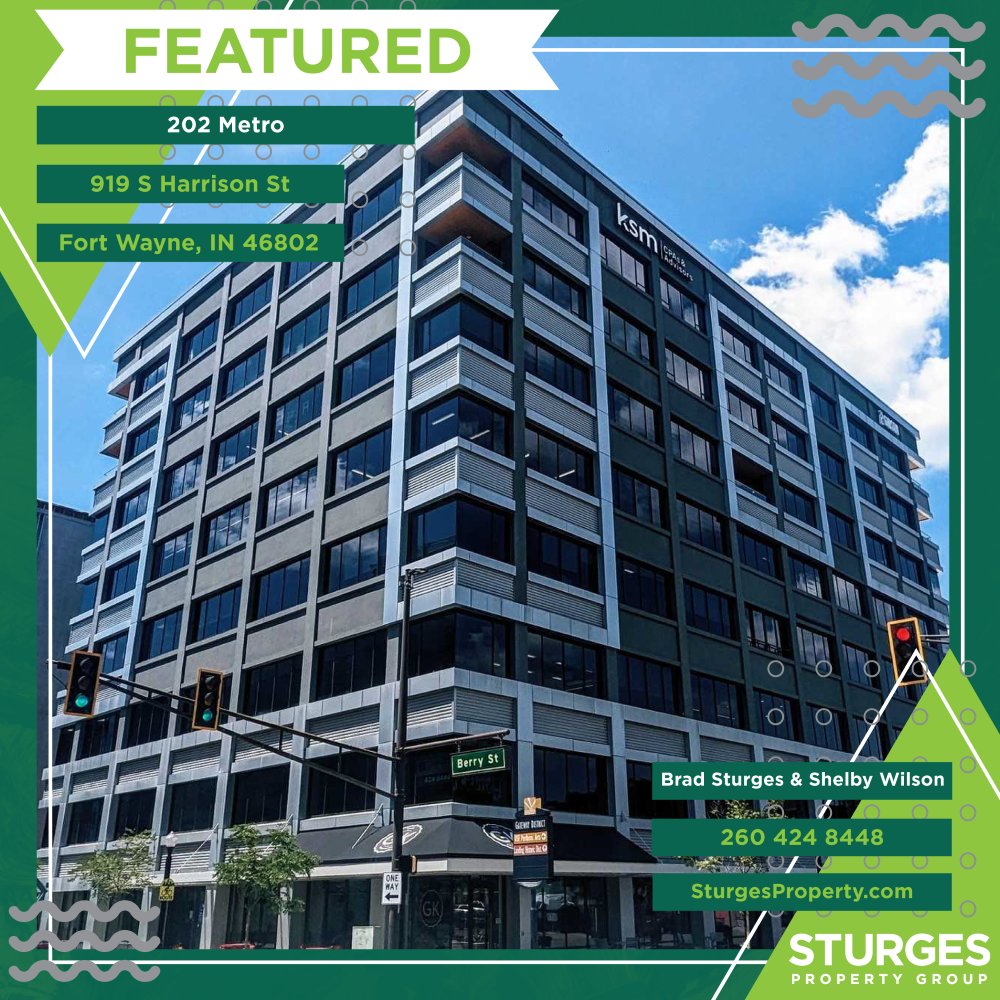 We LOVE #downtownfortwayne!

1️⃣ Indiana Office Center: sturgesproperty.com/properties/ind…
2️⃣ Harrison Place: sturgesproperty.com/properties/har…
3️⃣ 202 Metro sturgesproperty.com/properties/202…

#sturgespropertygroup #commercialrealestate #fortwayne #office #retail #featured #downtownfortwayne
