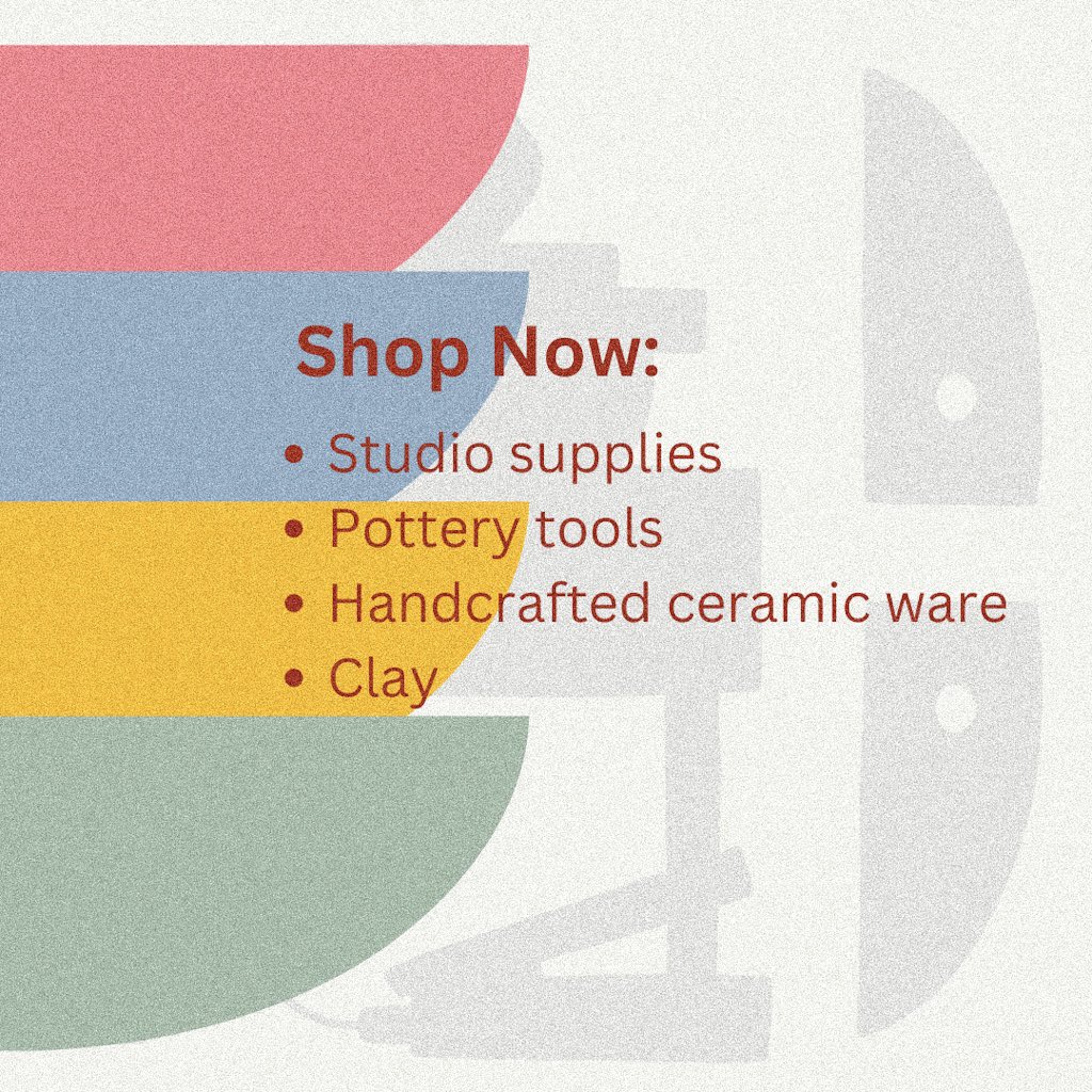 Our online shop is now live! Check out our locally handcrafted ceramic pieces and studio supplies! Link in bio