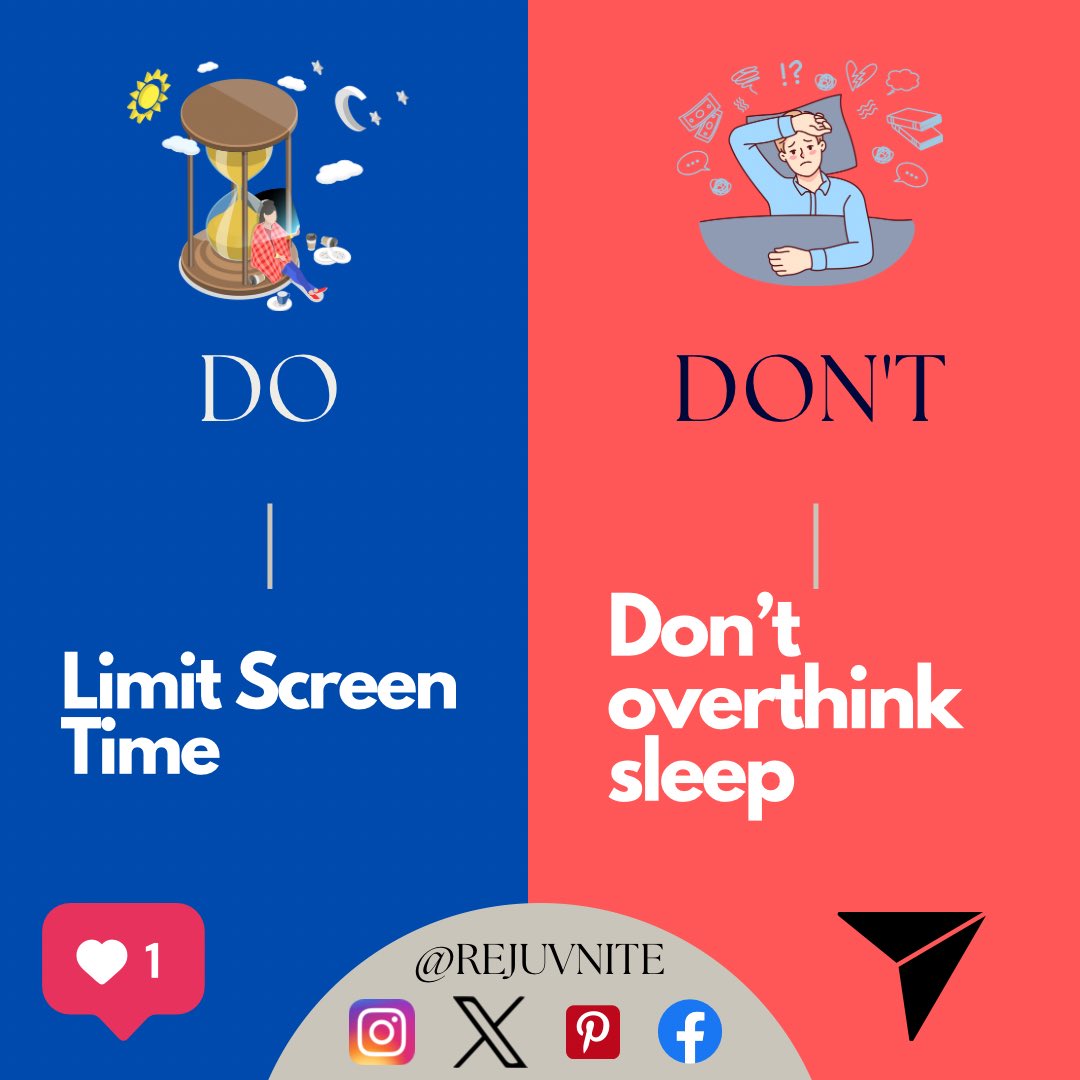 😴 Struggling with sleep? Discover the secrets to a restful night! Share your top DOs and DON'Ts for better sleep. Let's help each other catch those Zzz's! 💤 #SleepTips #HealthySleepHabits