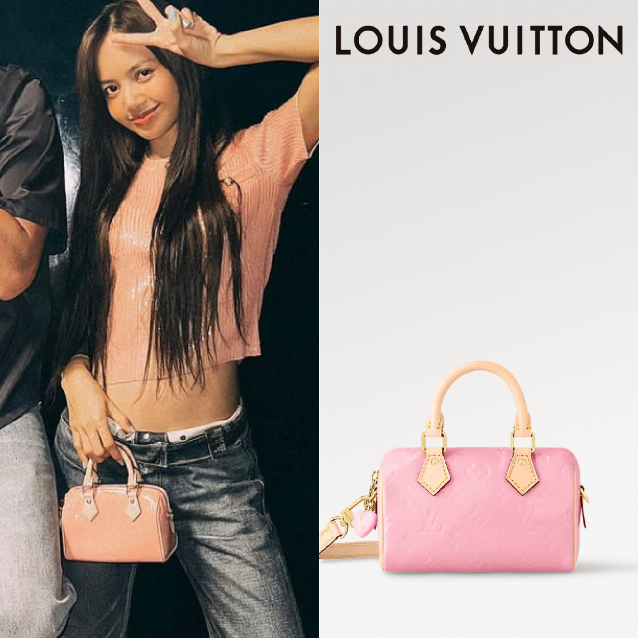 LALICE UPDATES on X: 👜 @LouisVuitton: Nano Speedy bag (Mochi Pink) 🔗   #블랙핑크리사 블랙핑크 리사 #LALISA #MONEY #LISA   / X