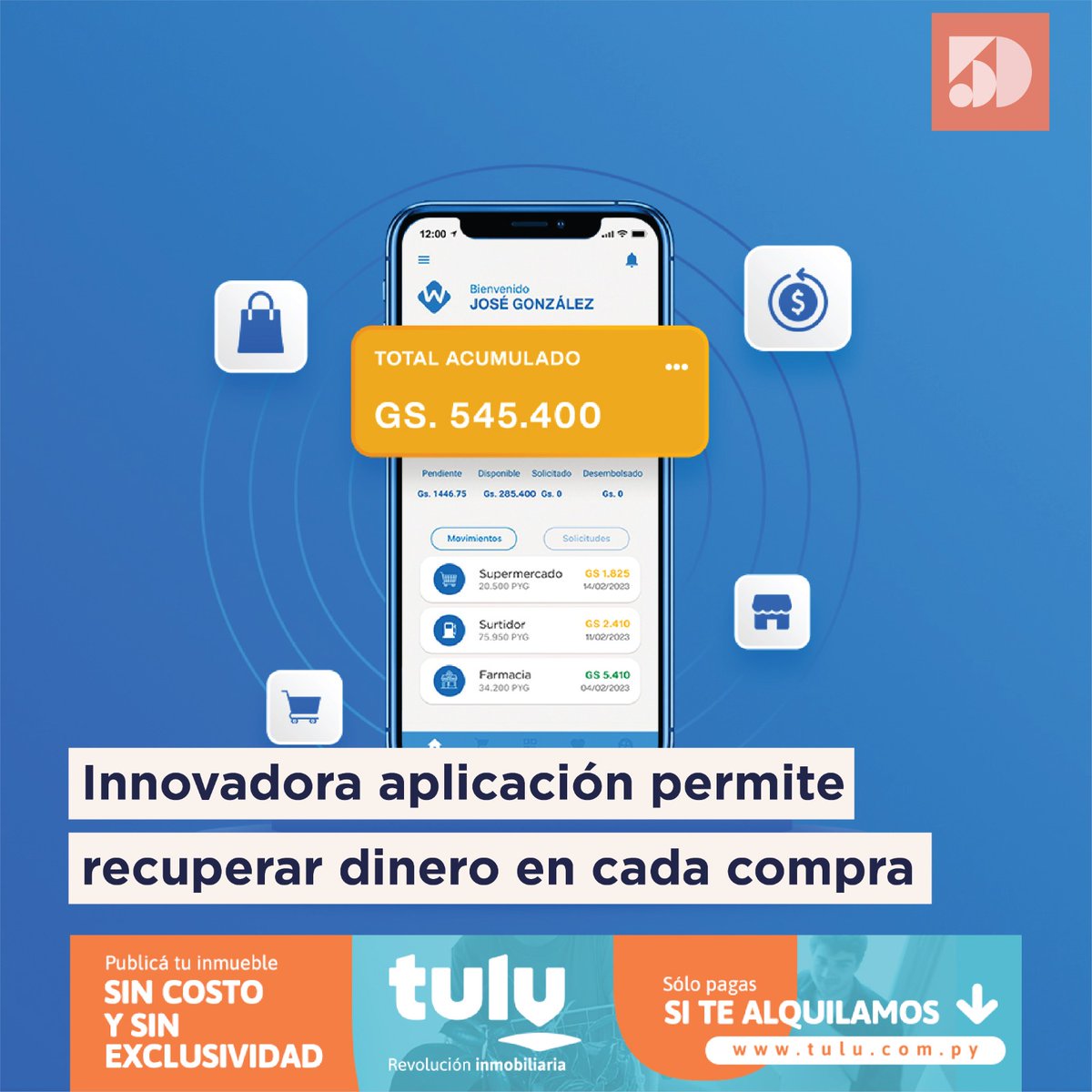 𝗧𝗘𝗖𝗡𝗢𝗟𝗢𝗚𝗜́𝗔  

Un modelo de negocios disruptivo fue introducido al mercado paraguayo a través de Woop, la primera aplicación de beneficios que permite al usuario recuperar dinero en cada compra bajo el concepto de cashback.

Leé más en 5dias.com.py/tecnologia/inn…