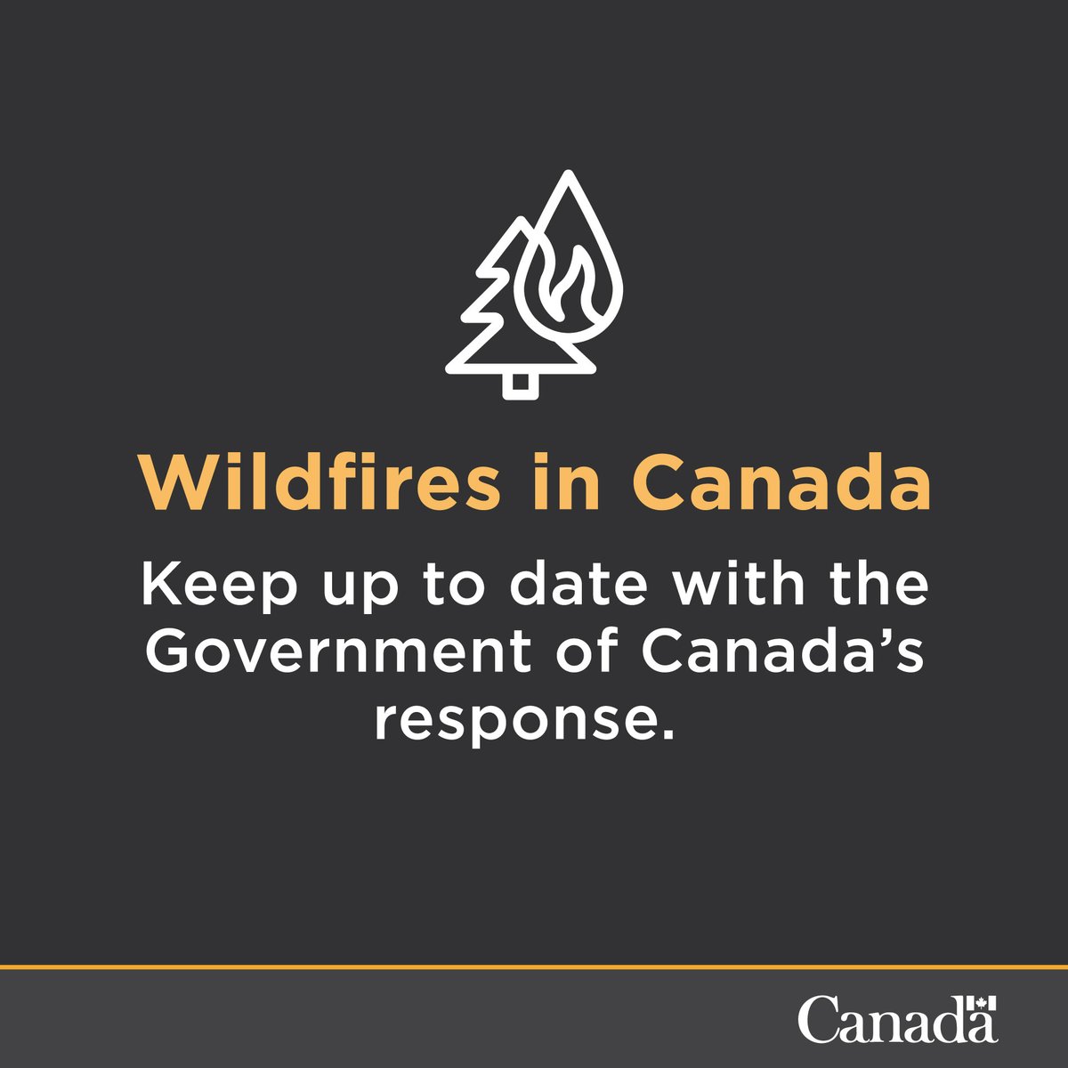 Due to the ongoing #wildfires in Canada, the Government of Canada has outlined supports for those affected. Find out more about these supports and about other resources at Canada.ca/wildfires.