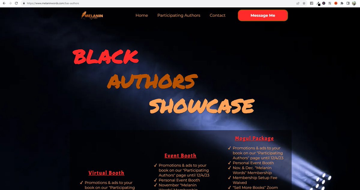 MelaninAuthors's tweet photo. We're looking for #blackauthors and/or speakers who want a spotlight on their books from now into National Author's Day.

Packages including 70+ days of ads start at $25

Our words matter
Our voices matter
Our history matters

#blackwriters #blackreaders

https://t.co/Q8MZwilD1N https://t.co/lH0eiw1QD0