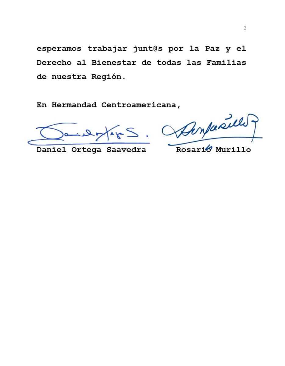 FloryCantoX's tweet photo. 🇳🇮🇬🇹 Mensaje del Gobierno de #Nicaragua al Señor Bernardo Arévalo, por salir electo como Presidente de #Guatemala en las elecciones de este pasado domingo. https://t.co/ecVZ8fYAQ6