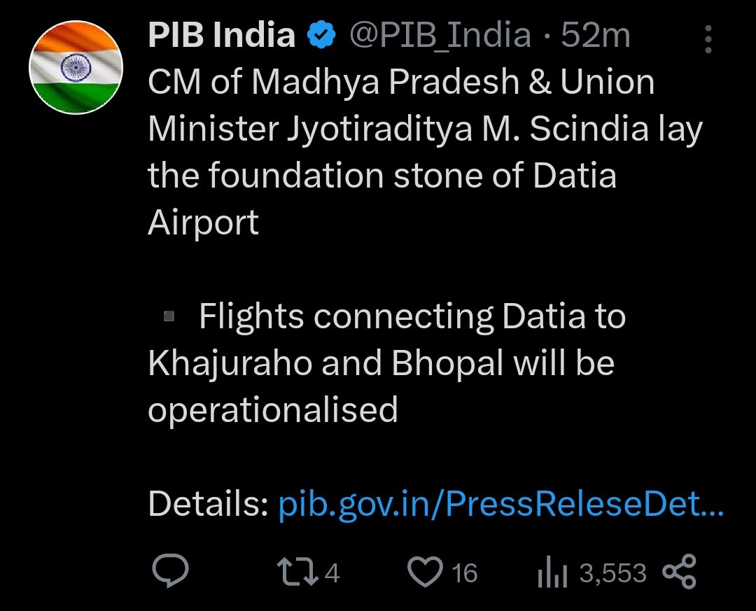 HemuApex's tweet photo. @news24tvchannel It is already J. Scindia according to PIB. https://t.co/EXHdpBW4qH