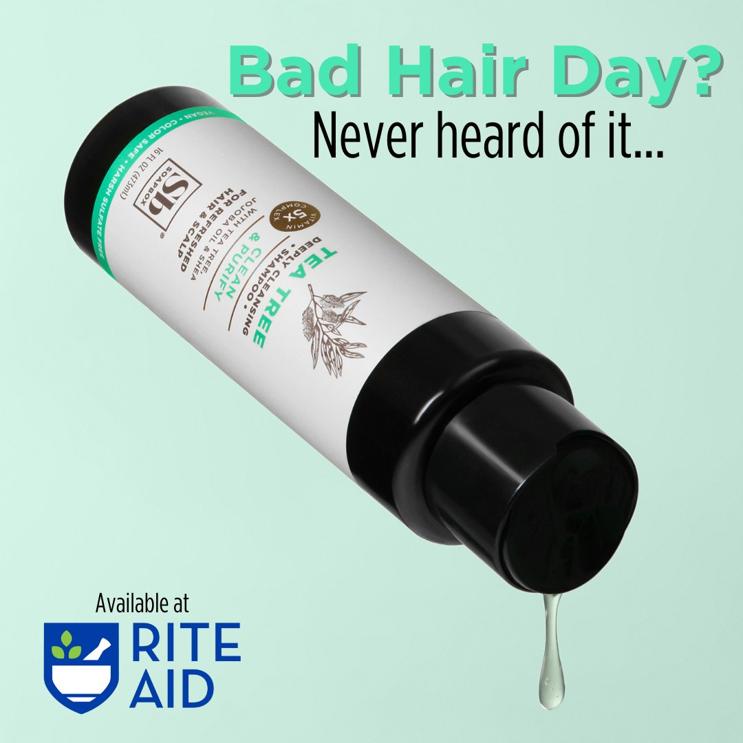 SoapboxCare's tweet image. When bad hair days start calling, put that call on do not disturb! Find our 5x vitamin infused hair care at @riteaid ! #soapbox #mysoapbox #veganhaircare #riteaid