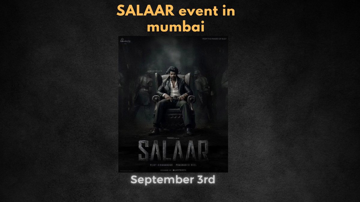 #Prabhas #Salaar Trailer on SEP 3rd