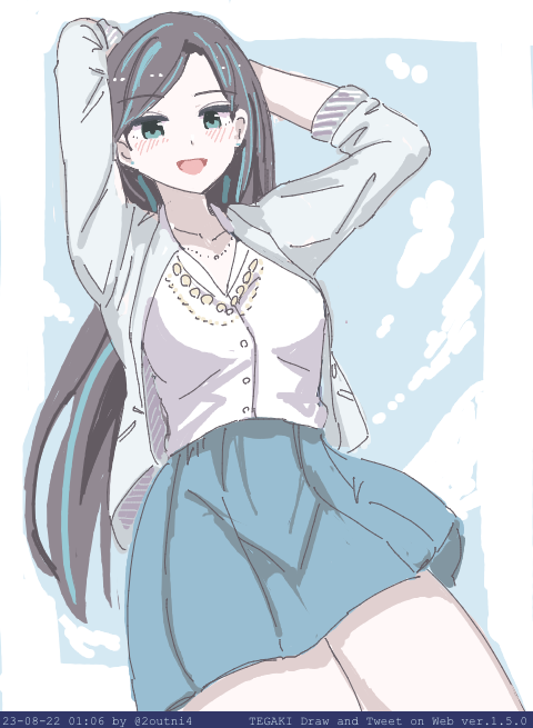 「金曜終電姉  私服差分」|24のイラスト