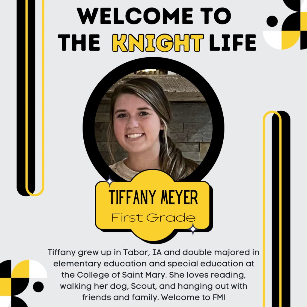 FMCSDKnights's tweet photo. We are happy to welcome some new staff to FM this year! https://t.co/s7hRHKt5V3