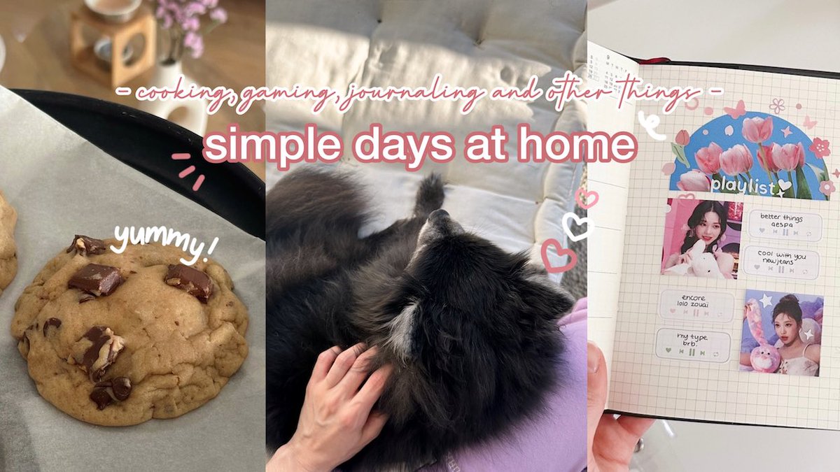 NOUVEAU VLOG: simple days at home 🌷 cookies, daily journal, jeux vidéo, netflix &amp; chill ! youtu.be/Jk0DQ59rbU4