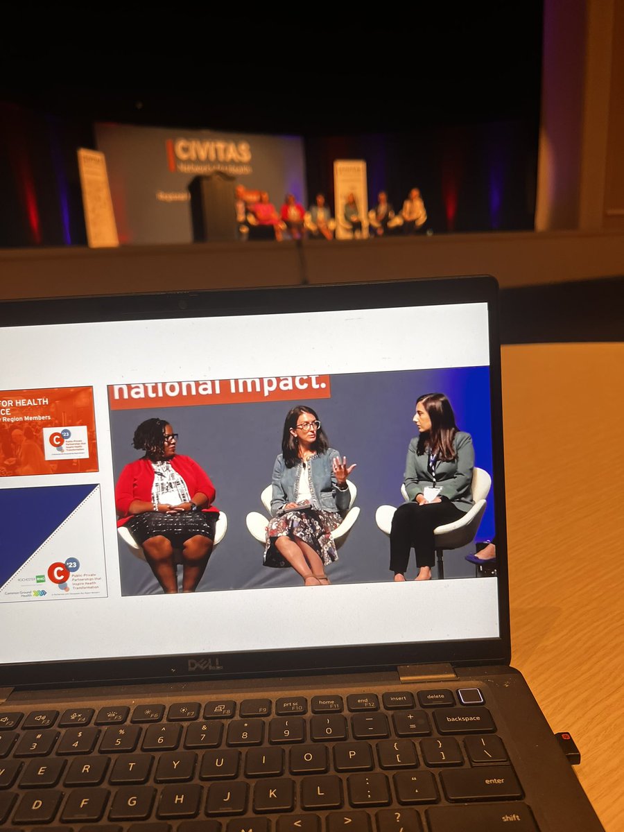 Friend and colleague <a href="/jlritzo/">Jolie Ritzo</a> facilitates a great discussion on how  @healthimpactOH <a href="/RochesterRHIO/">RochesterRHIO</a> and <a href="/NYeHealth/">NY eHealth</a> <a href="/CommonGroundH/">Common Ground Health</a> partner to move data to doing. In-person and live streaming #Civitas2023