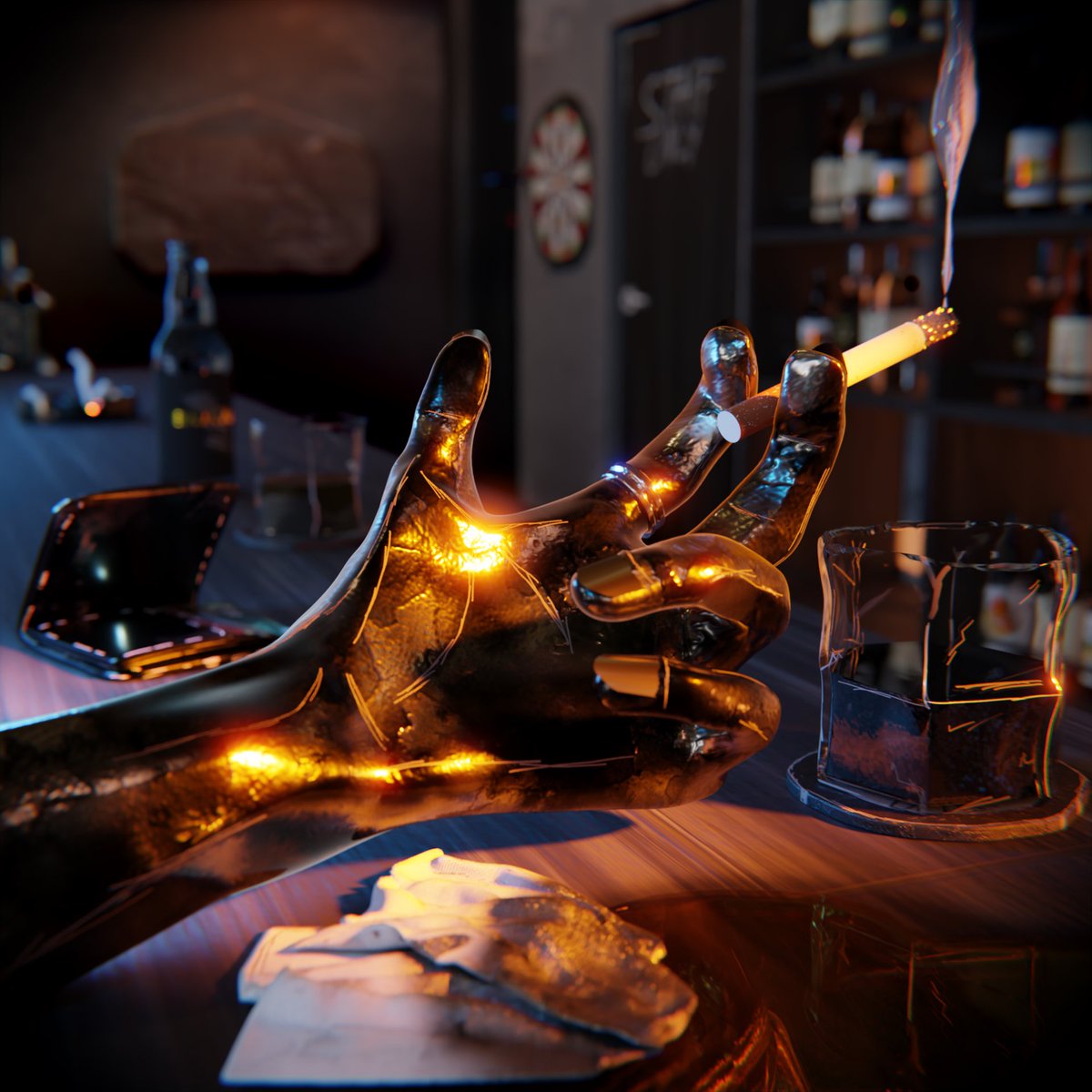 Latest Scene WIP, what’s missing? 
#CGI #art #digitalart