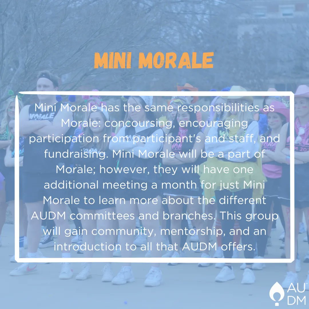 Shout out to Mini Morale! Such an easy way to get involved with AUDM! Check out our committee applications on AUInvolve and our Instagram bio!