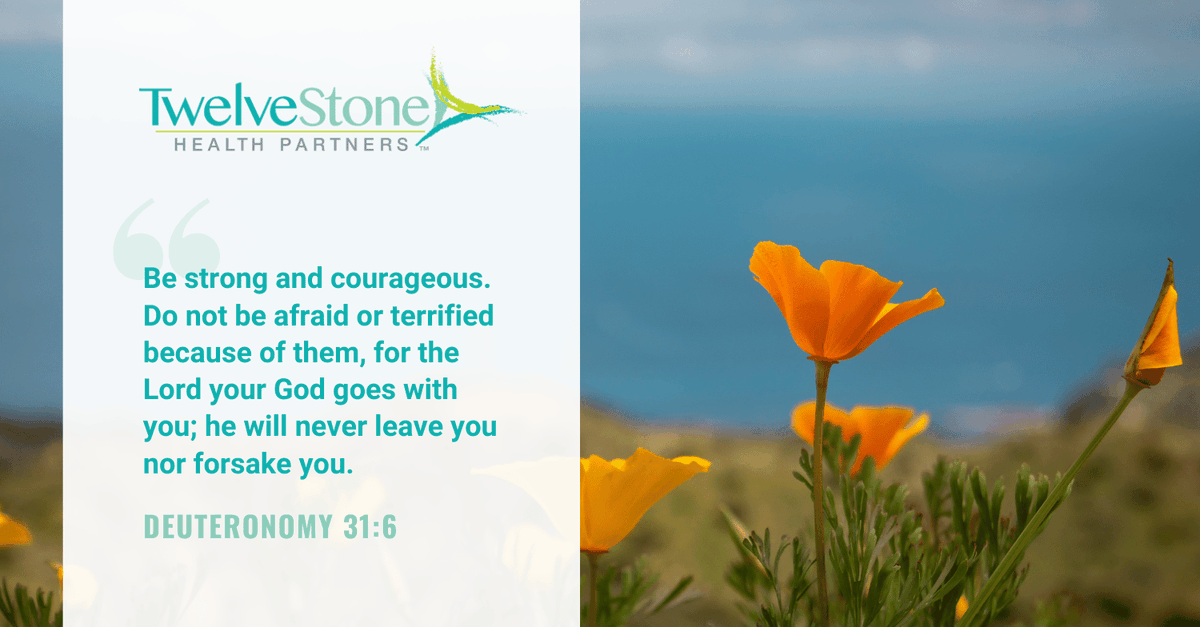 12stonehealth's tweet photo. We can be strong and courageous because the Lord our God is with us!

#MondayMotivation #12Stone #ChronicCareManagement https://t.co/MZWoBtXAJ5